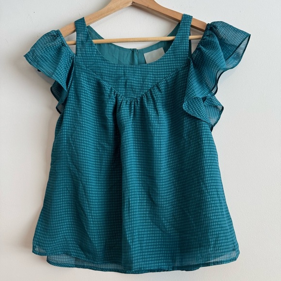 Anthropologie Maeve Tavin Cold Shoulder Top size 0 - Picture 1 of 7